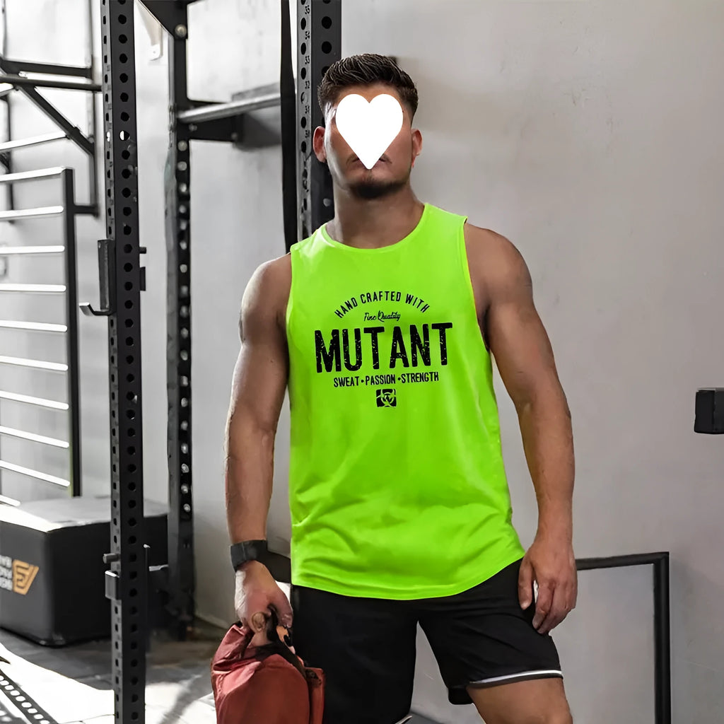 Loose polyester training vest for outdoor fitness in multiple colour options