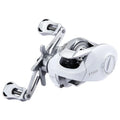 ET Drop Wheel Micro bait casting fishing reel in white with aluminium construction