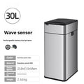 Stainless steel square smart trash can with inductive hands-free opening and deodorant function