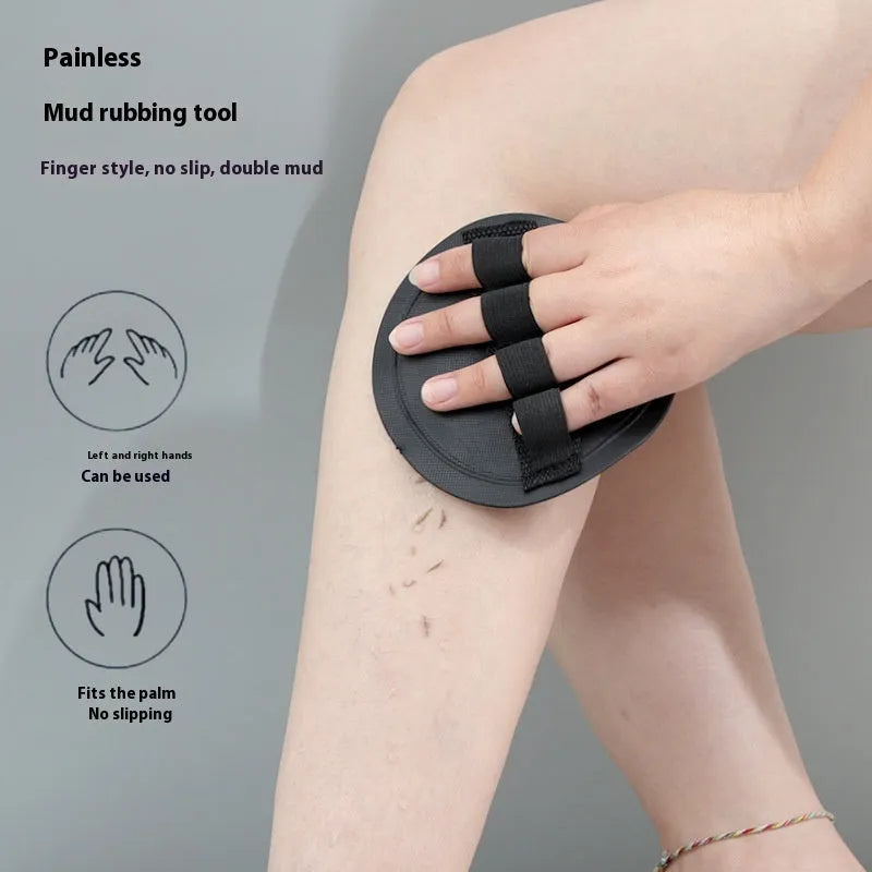 Rubber bath towel finger styling gadget for women in round cake lace or finger strap colour options
