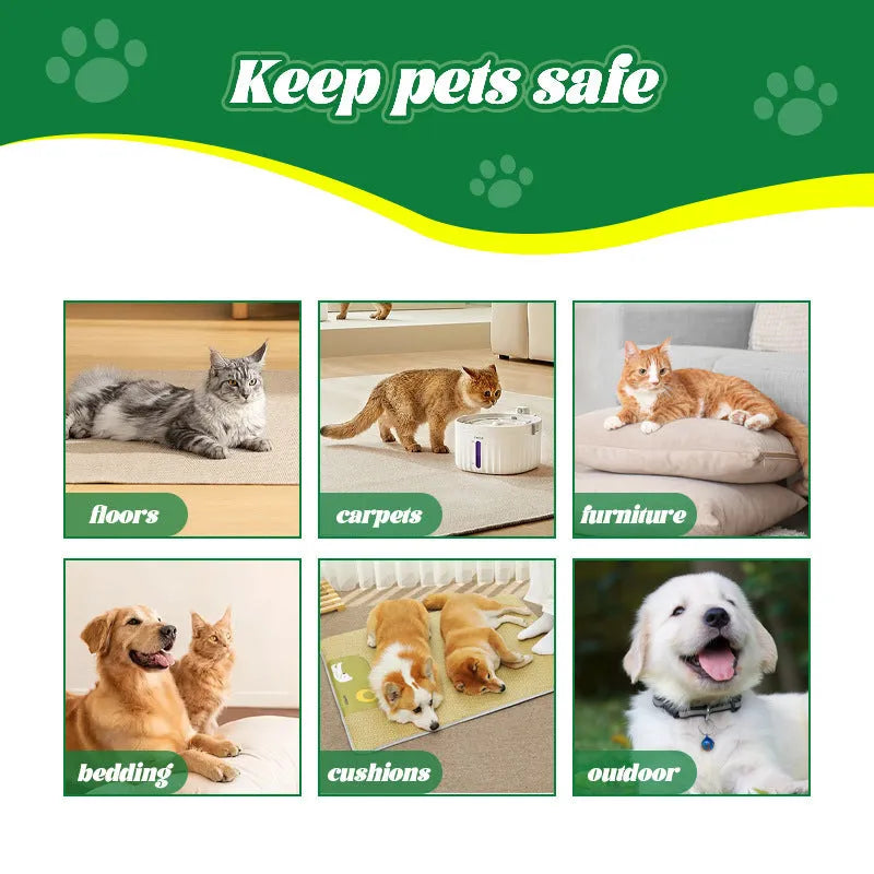 100ml dog cat in vitro pet skin itching spray with insecticide formula in a white bottle