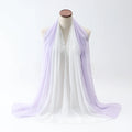 Long chiffon scarf draped showing lightweight fabric and solid colour option