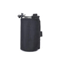 Adjustable outdoor bottle cover in Oxford cloth, shown in black and khaki colour options.