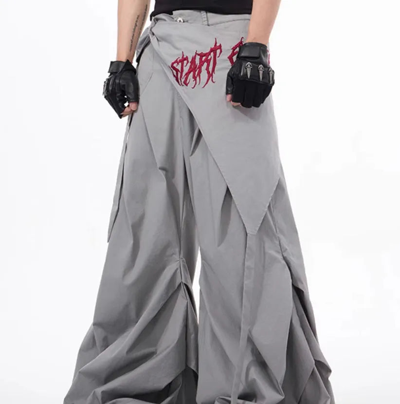 Boys' wide-leg function pants in refined Korean style with solid colour options