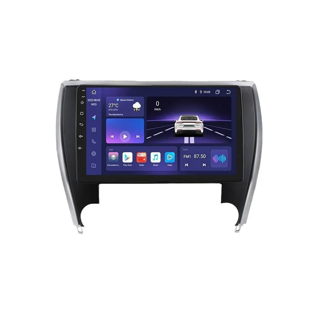 10-inch car navigation and MP5 system installed in Toyota Camry 2015 dashboard