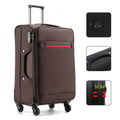 Business luggage in coffee colour with Oxford bra bar texture and anti-theft zipper