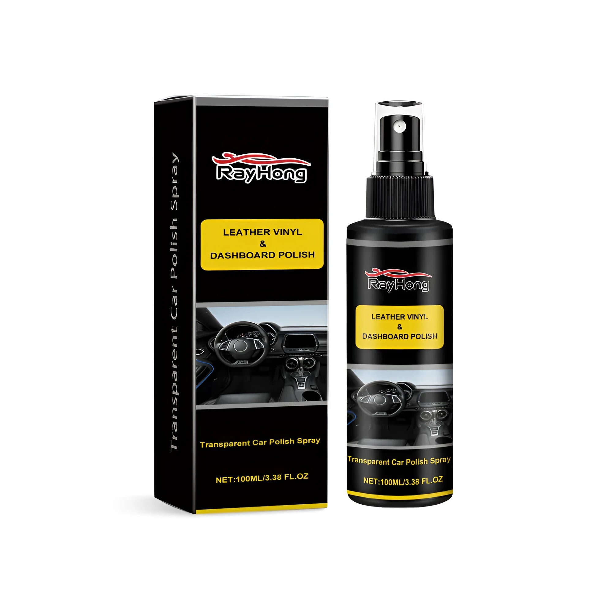 Car polishing spray bottle for automotive paint maintenance with methyl silicone oil formulation