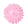 Blue TPR dog chewing toy with footprint design and soft bulging texture for tooth cleaning