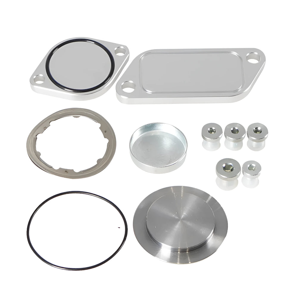 Silver aluminium alloy cooler exhaust gas recirculation plug valve cover for cars