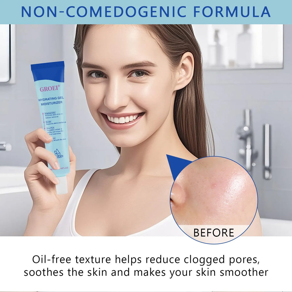 50ml hyaluronic acid moisturising facial gel in single unit packaging