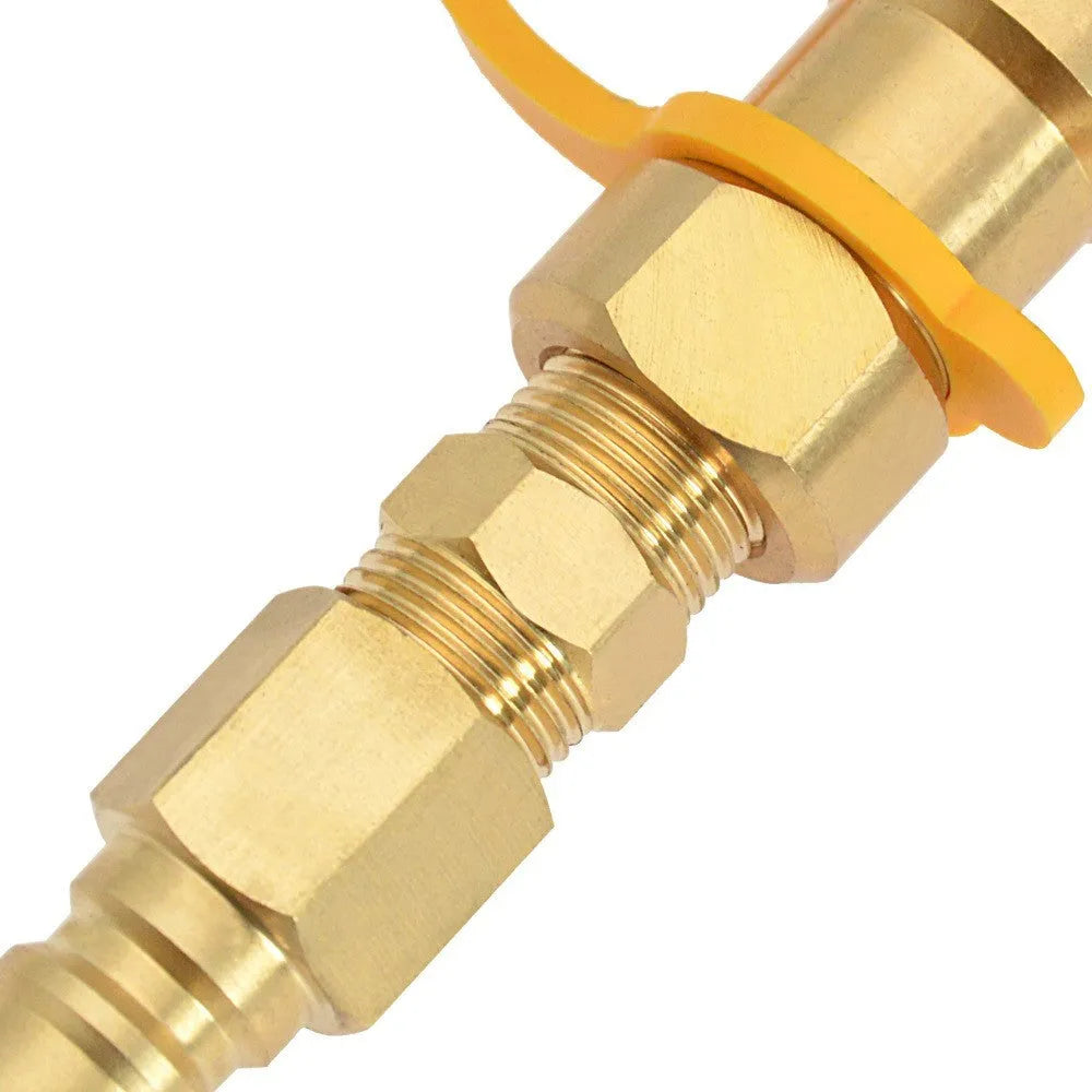 Brass gas propane conversion charging connector with 3/8 American standard thread for tank refilling