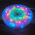 10-metre long multi-colour LED festival light string with 100 bulbs, showing eight different lighting modes.