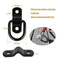 Galvanised carbon steel pull ring floor hook for trucks in black finish