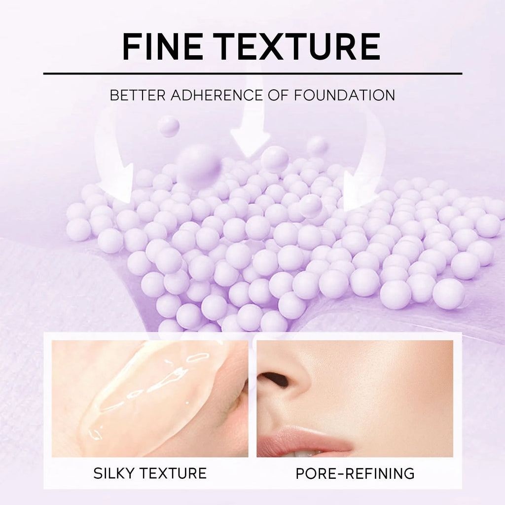 30g moisturising makeup primer tube in green, pink and purple colour options