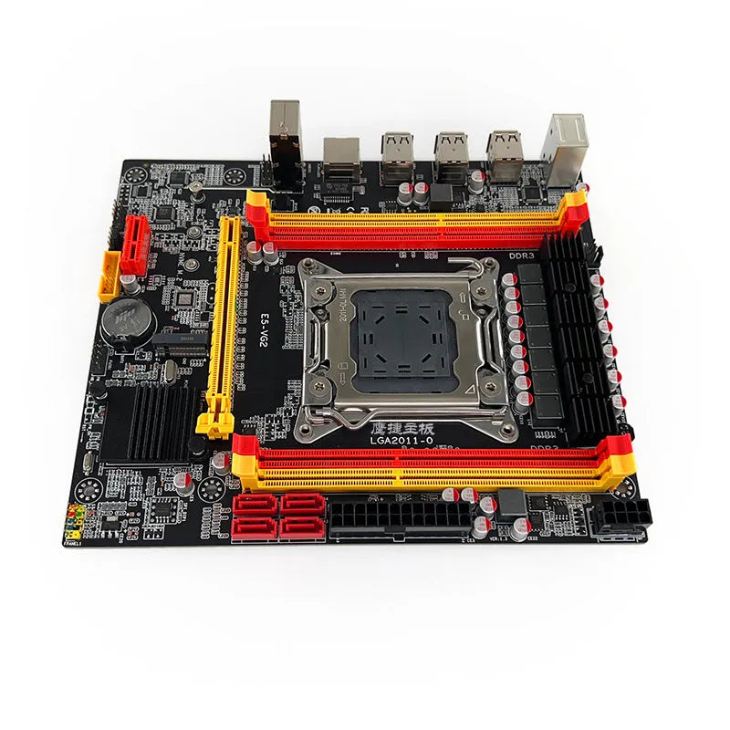 X79-VG2 desktop motherboard showing LGA 2011 CPU socket, DDR3 memory slots, and expansion slots