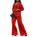 Women's brown suede two-piece suit with split sleeves and trousers in Japanese Korean casual style