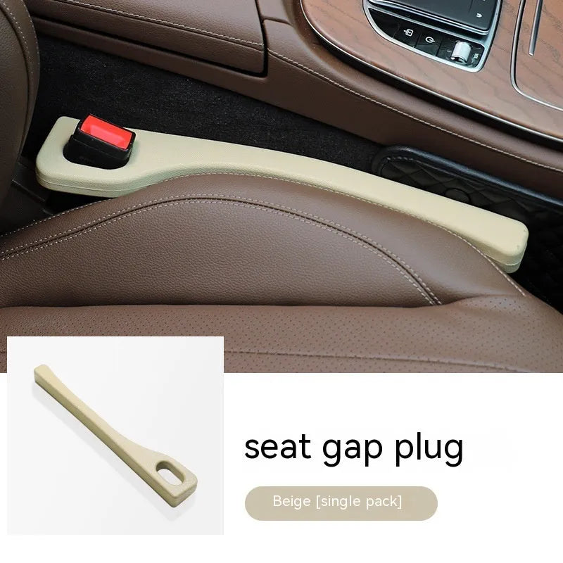 Flexible polyurethane car seat gap filler strip in various colours to prevent lost items.