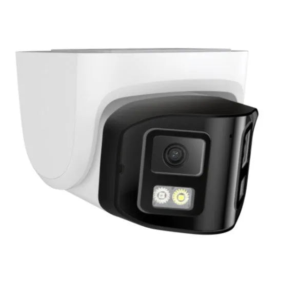 4MP dual-lens panoramic CCTV webcam with IP66 waterproof rating for indoor outdoor security