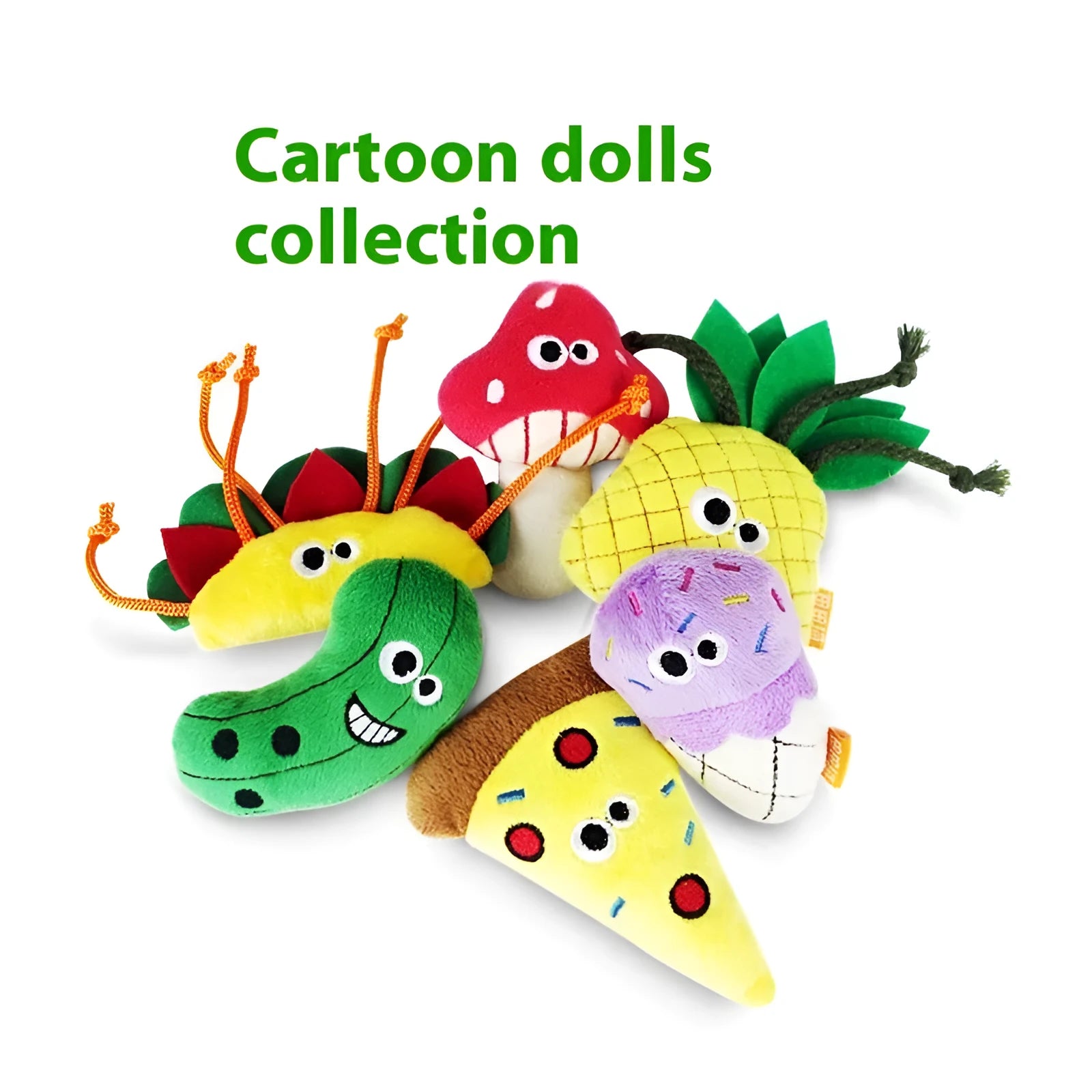 Polygonum multiflorum catnip plush toy in pizza shape with textured molar surface