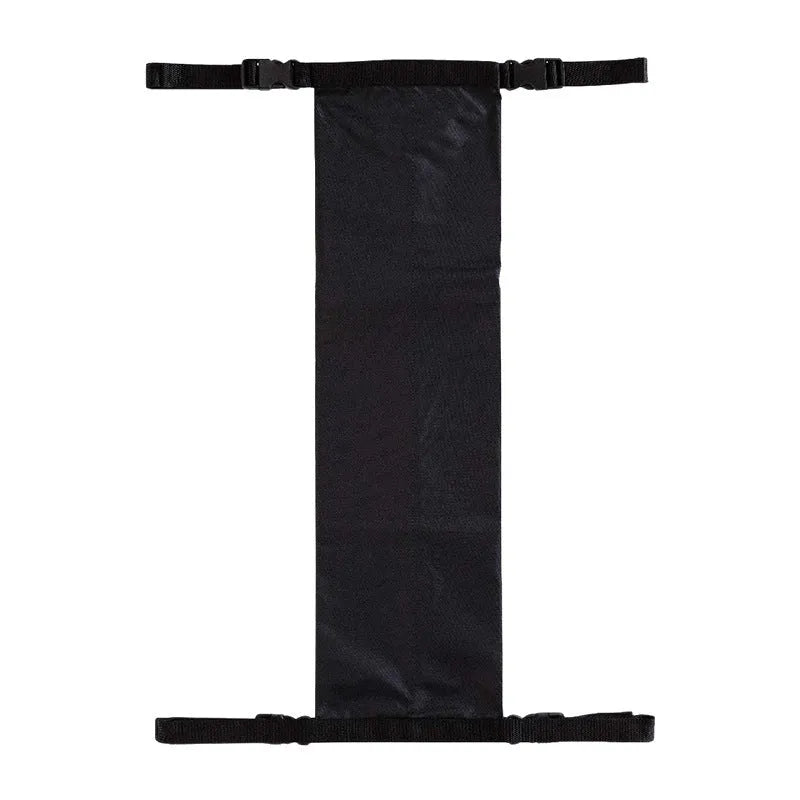 Black cylindrical oxygen cylinder pannier bag mounted on wheelchair with 600D Oxford cloth construction