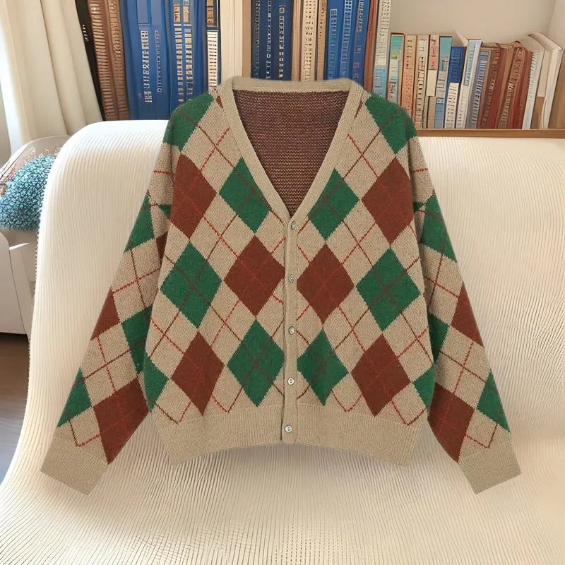 Japanese Korean style casual cardigan in acrylic knit fabric showing macaron colour options