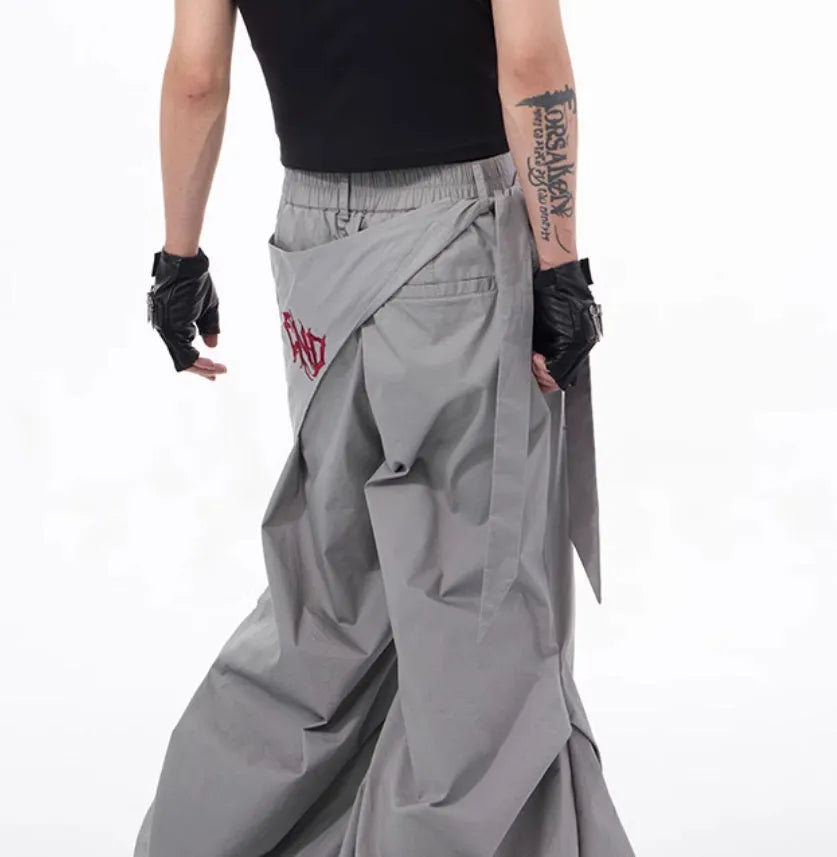 Boys' wide-leg function pants in refined Korean style with solid colour options