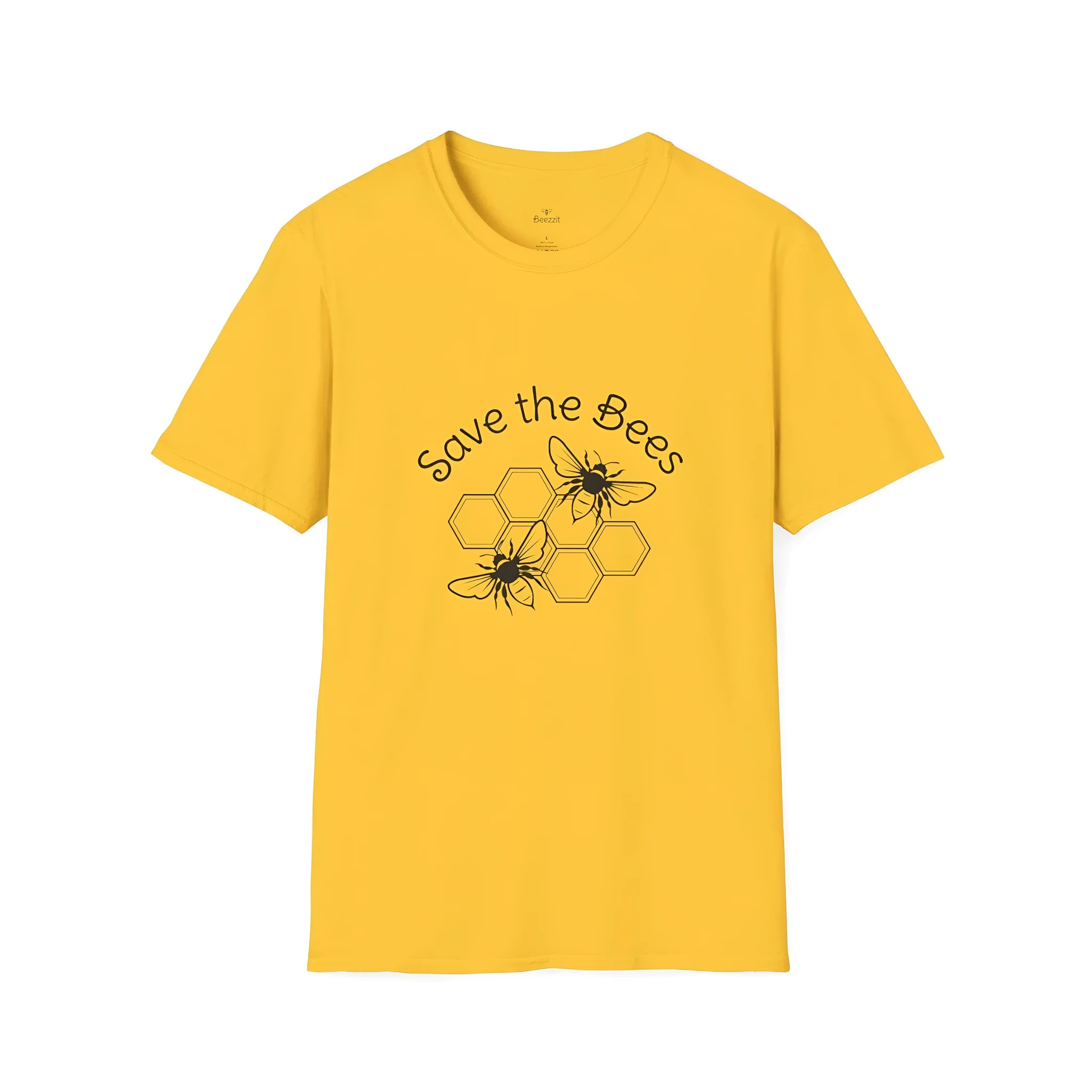Men's yellow casual t-shirt with 3D digital printing design, loose fit round neck short sleeves
