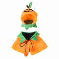Reversible pumpkin design Halloween cloak for dogs and cats in plush material