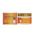 100g pump bottle of Carrot Lightening Body Cream with licorice root and vitamin C.