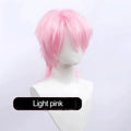 Synthetic short hair anime cosplay wig with anti-curling treatment in various colour options