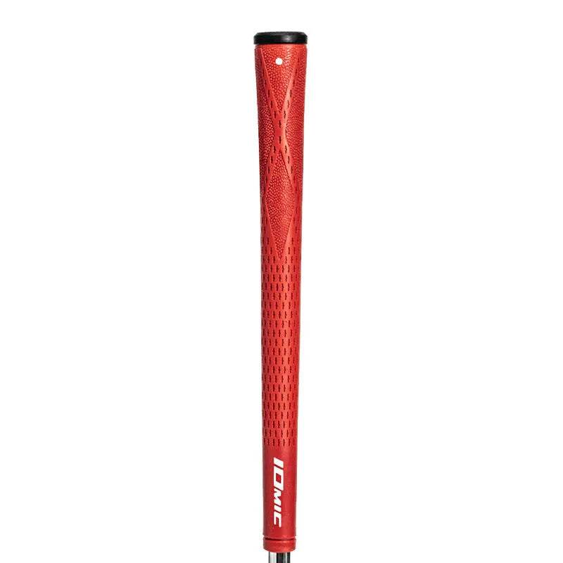 TPE material golf club grip shown in pink, red, dark blue, light blue, white, and black with coloured head options.