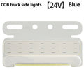 Waterproof aluminium alloy truck LED side marker light in red, yellow, green, blue, or white.