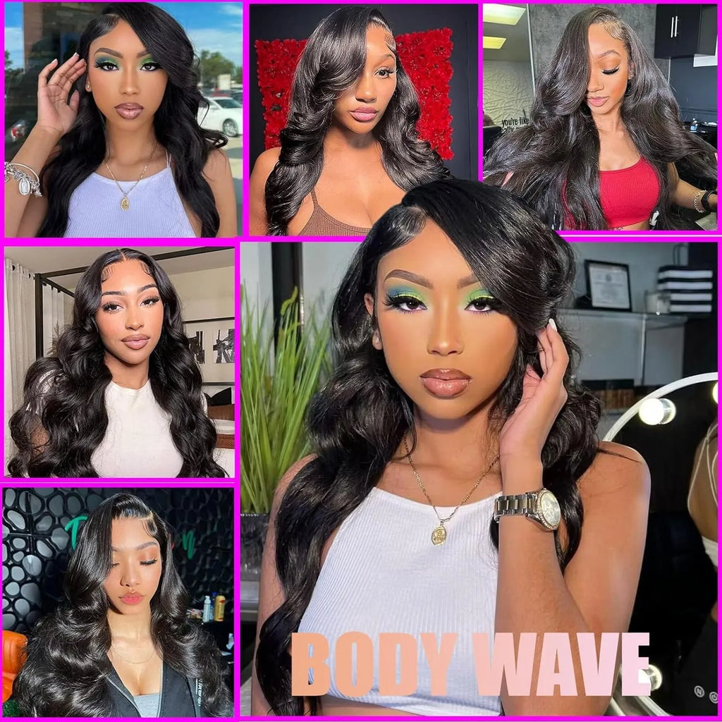 Black medium large wave full-head wig with 22-inch curly hair and natural styling