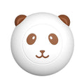 Panda silicone pet shower brush with integrated handle and soft bristles for bathing cats and dogs