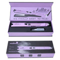 Mini steam hair straightener in champagne colour with European plug