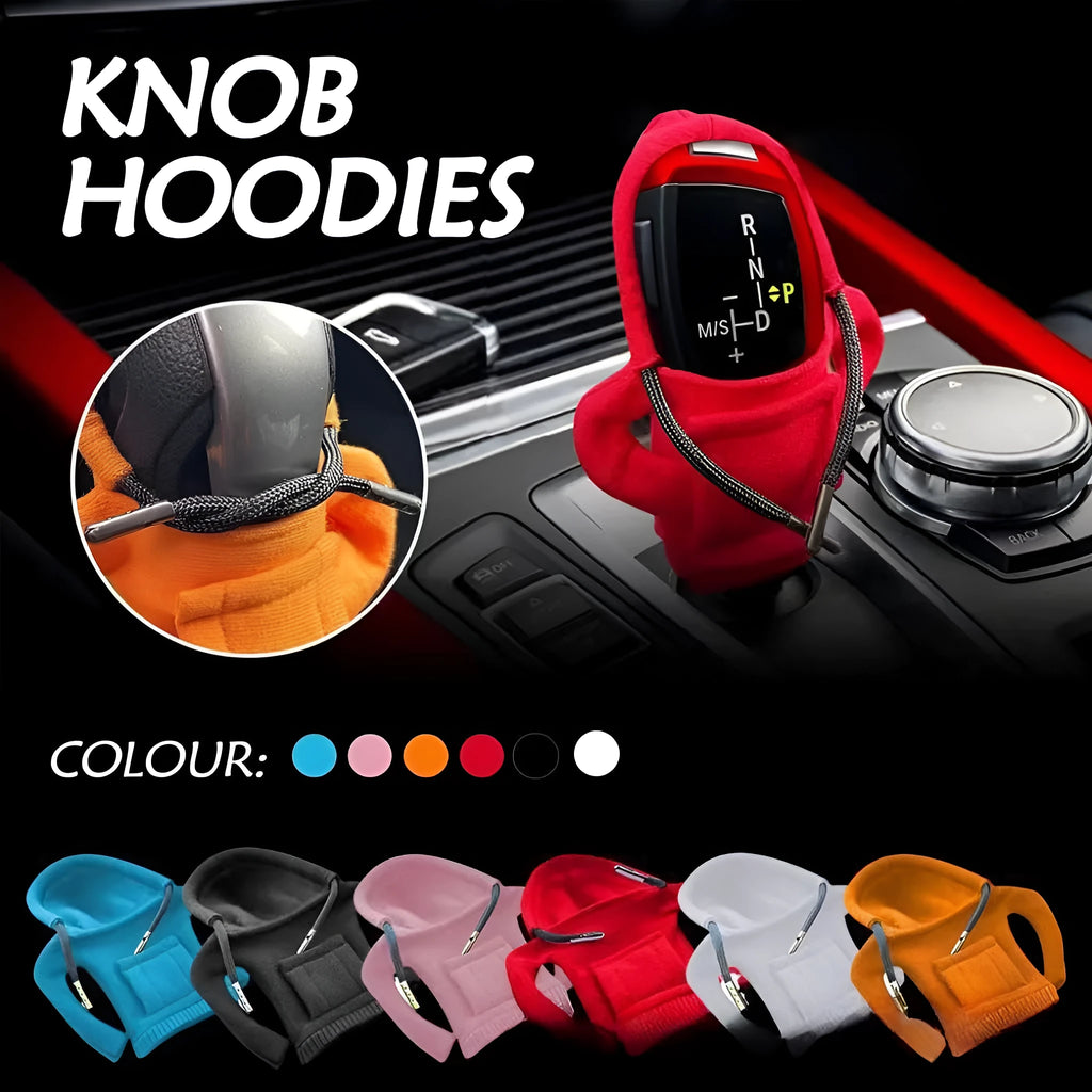 Dutch velvet car gear handle sleeve in multiple colour options on a car gear stick