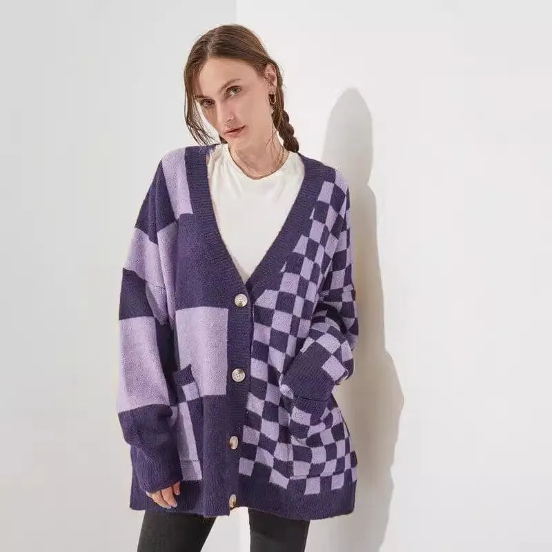Women's loose slim fit cardigan in polyester spandex fabric available in six colours