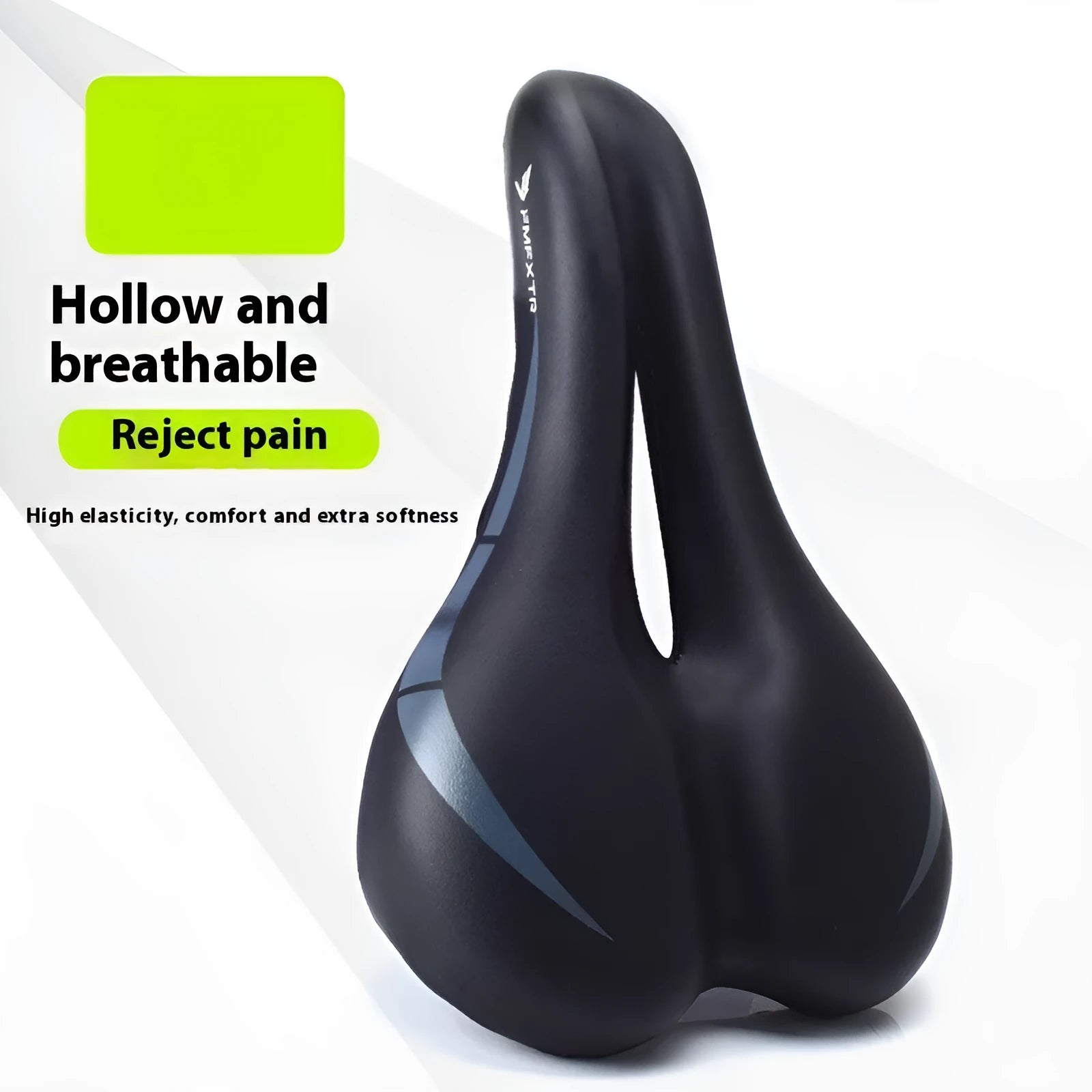 Bicycle seat cushion with hollow centre design showing dimensions of 270mm by 180mm