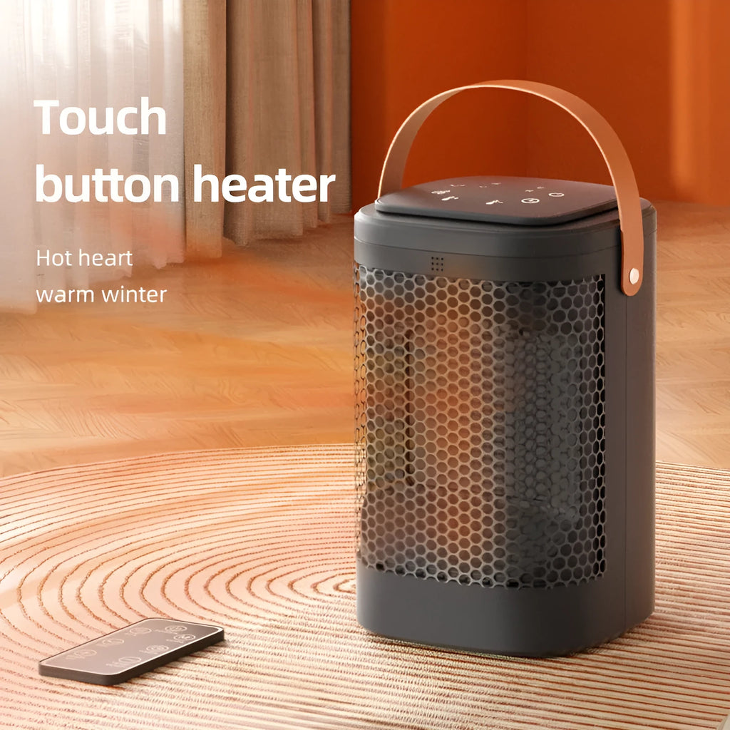 PTC electric heating radiator with touch screen display and remote control for hot and cold air.