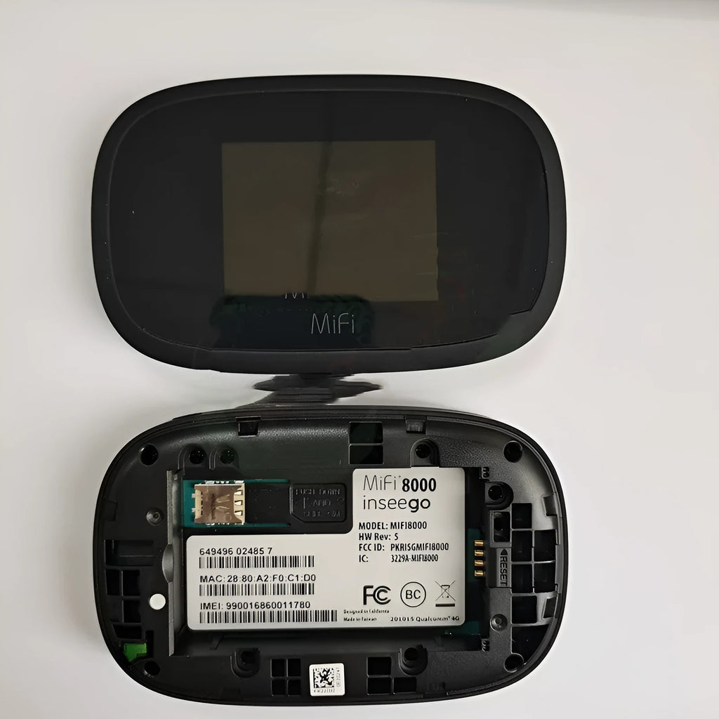 Black portable 4G WiFi router with compact design for wireless internet connectivity