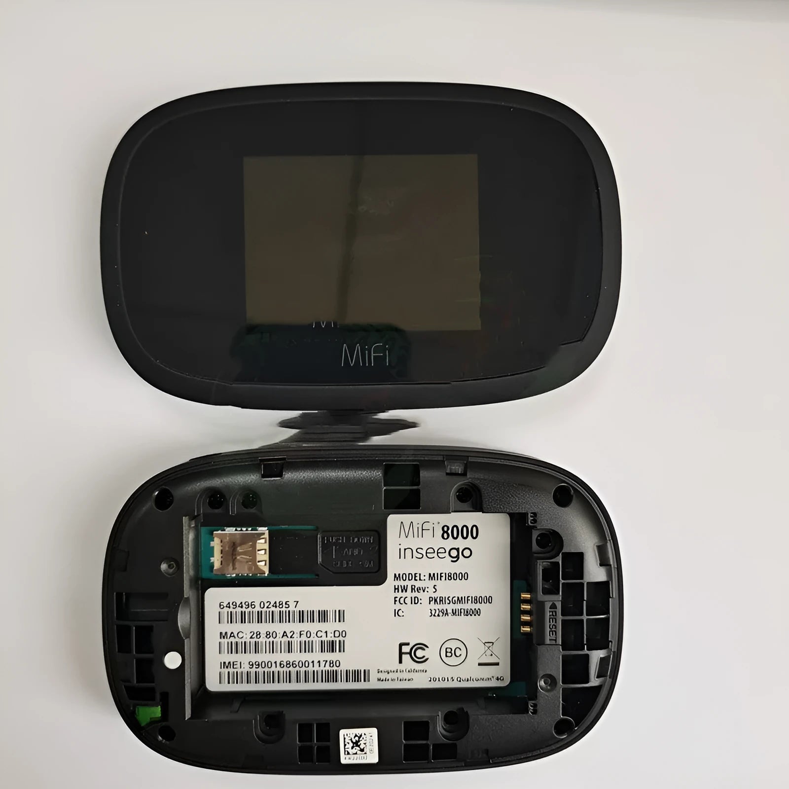 Black portable 4G WiFi router with compact design for wireless internet connectivity