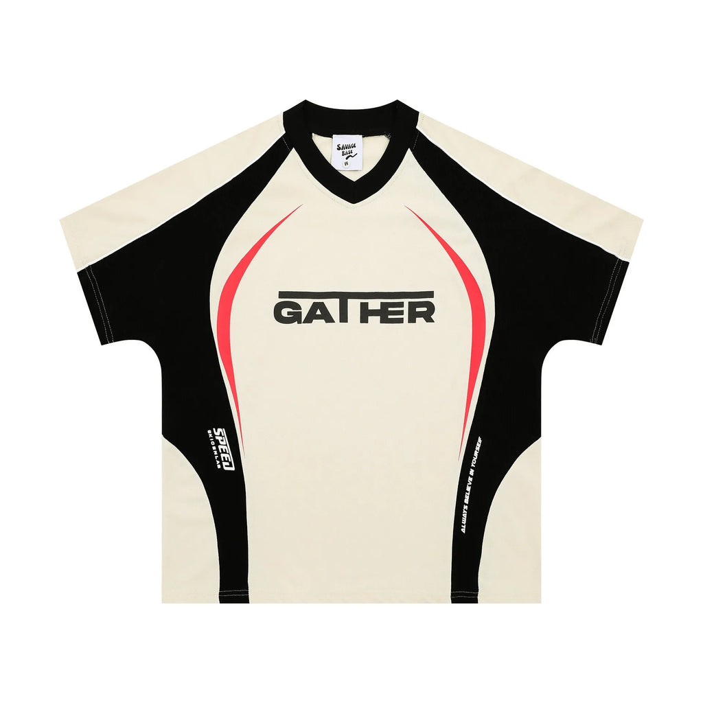 Men's loose fit t-shirt with colour matching letters printed design in black and apricot colour options