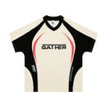 Men's loose fit t-shirt with colour matching letters printed design in black and apricot colour options