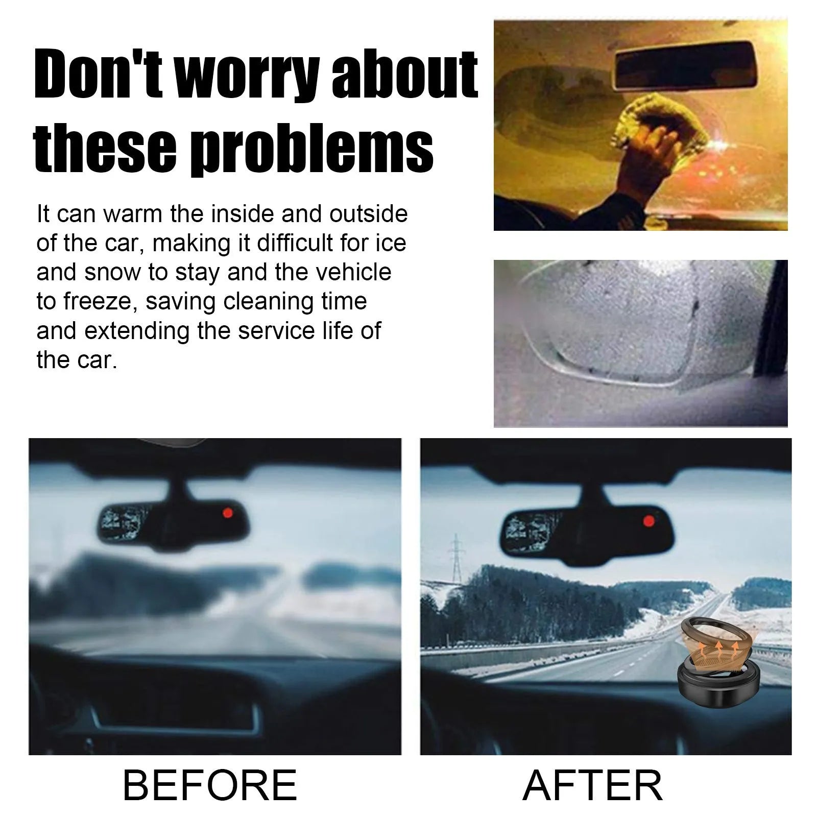 Portable miniature vibration radiator for car heat dissipation and fragrance distribution