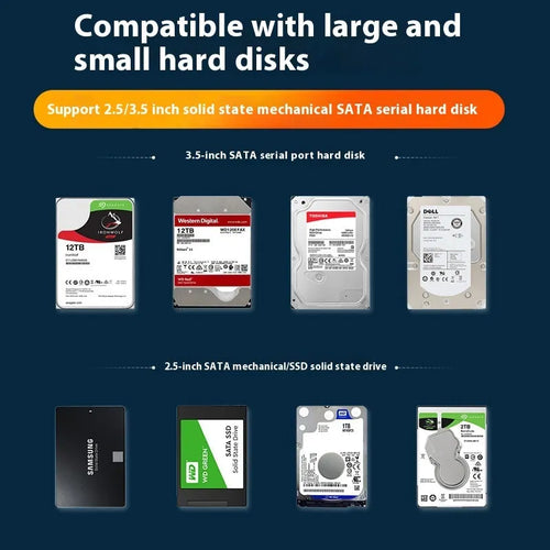 3.5 inch SATA hard disk enclosure with USB 3.0 port and external power supply