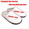 Pair of patterned cotton flannel slippers with a TPR rubber outsole for indoor wear.