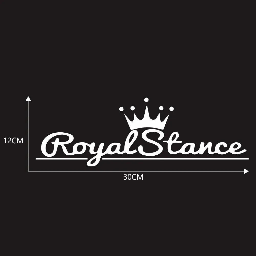 Reflective crown design car sticker made from colourful PET vinyl, 30cm long by 12cm wide.