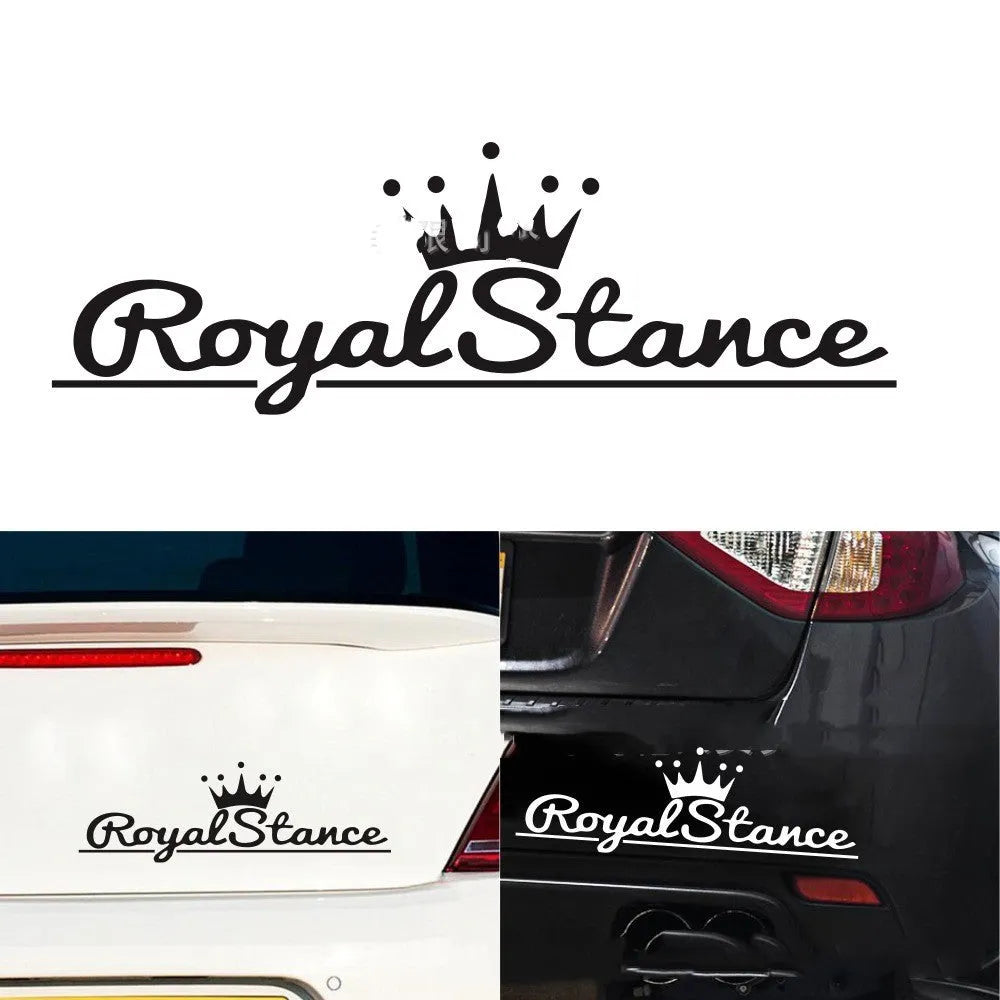 Reflective crown design car sticker made from colourful PET vinyl, 30cm long by 12cm wide.