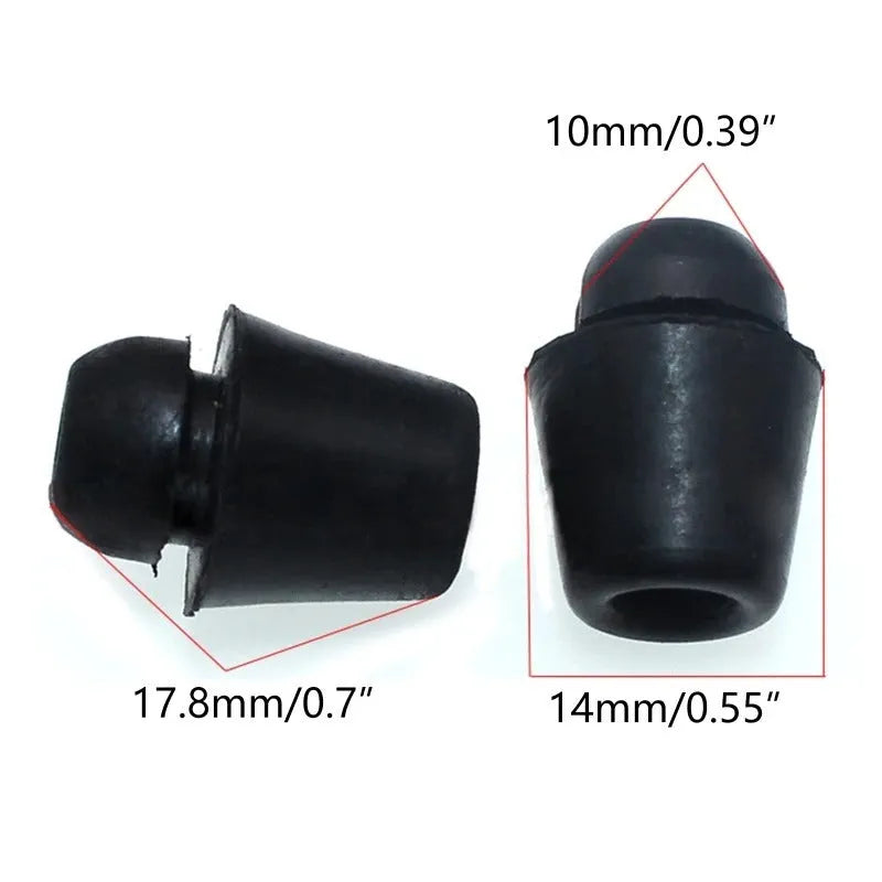 X16 coloured automotive rubber dampening clips for trunk and cover shock absorption