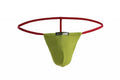 Ice silk nylon T-back men's underwear in solid blue colour